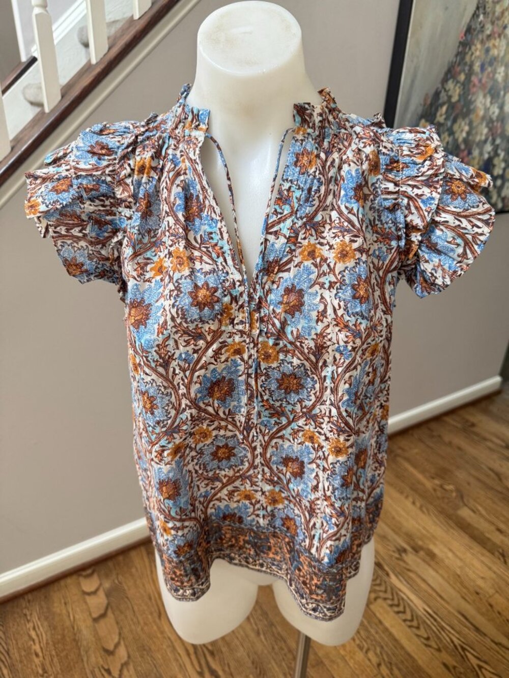 Ulla Johnson Fleur Top Blouse Caspia Floral Ruffled Size 2 - Picture 2 of 4